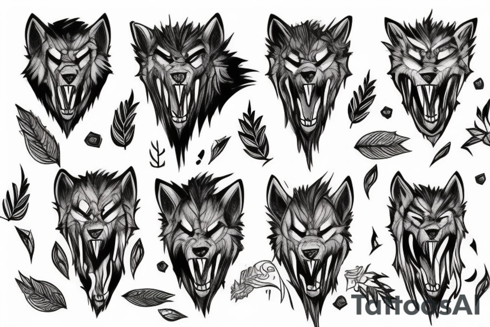 human werewolf tattoo idea