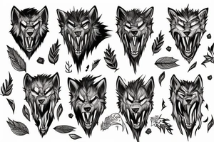 human werewolf tattoo idea