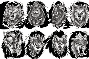 human werewolf tattoo idea