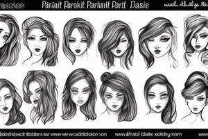 portrait of a girl tattoo idea