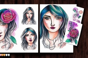 portrait of a girl 4k tattoo idea