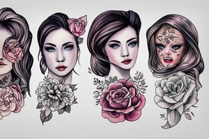 portrait of a girl 4k tattoo idea