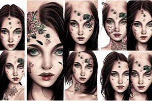 portrait of a girl 4k tattoo idea