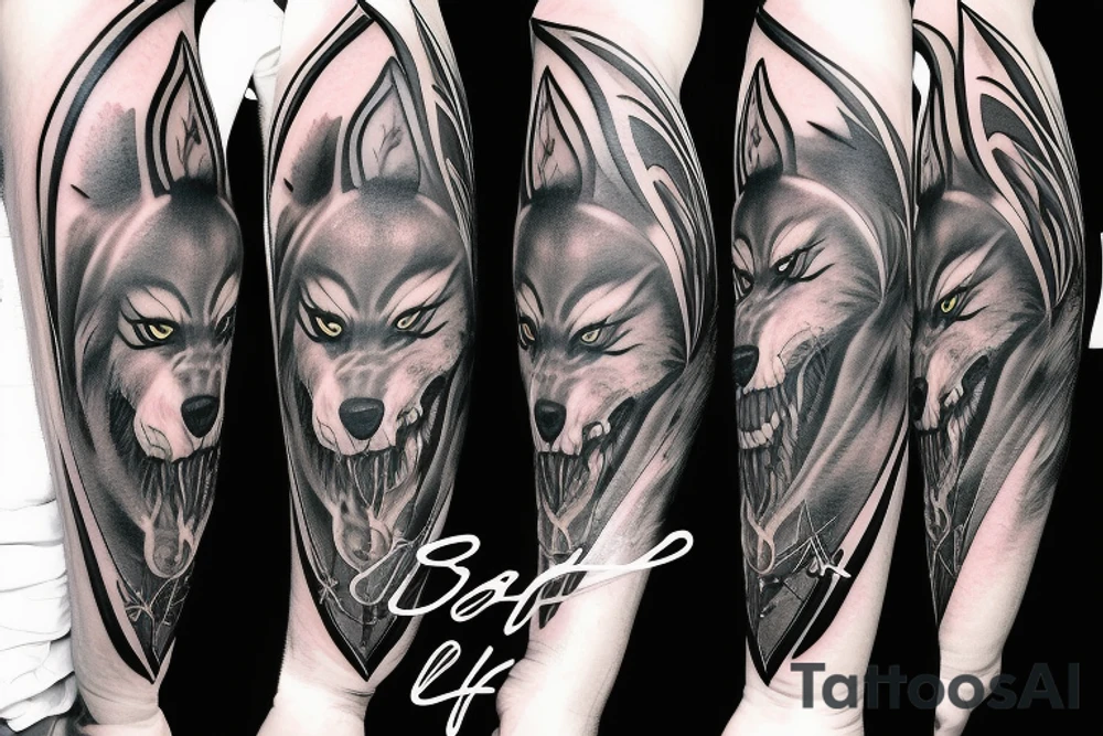 werewolf 4k tattoo idea