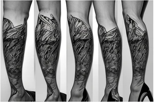 lifting puzzle piece on leg tattoo idea