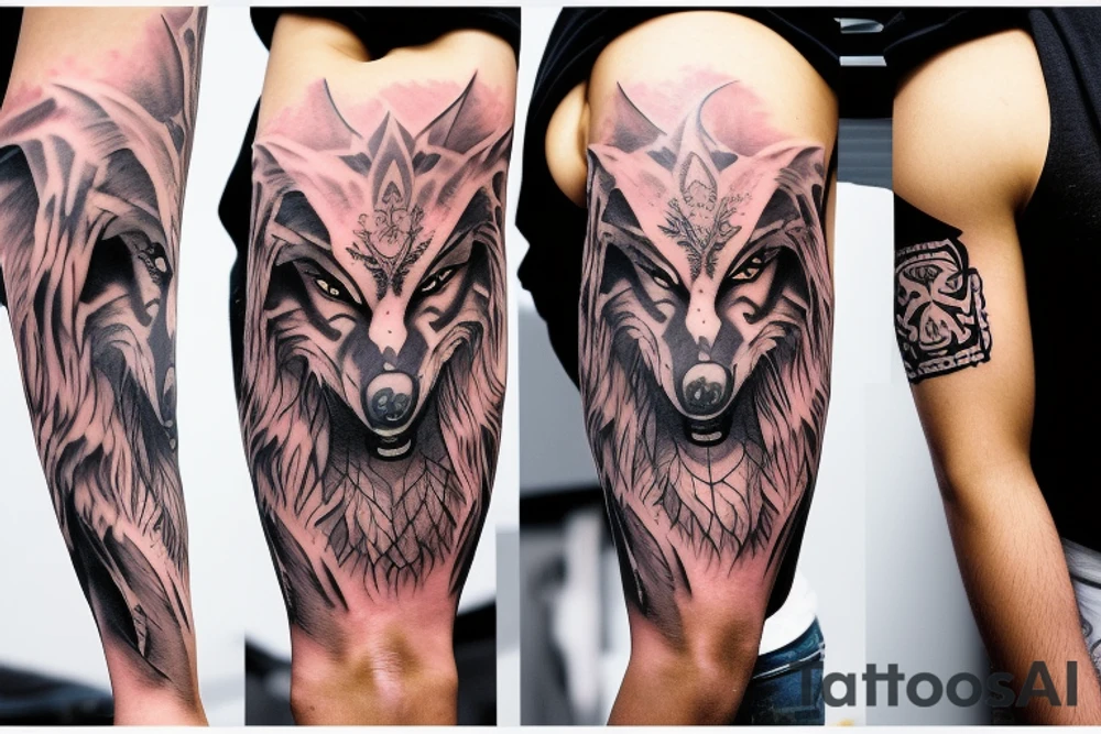 werewolf fullscreen tattoo idea