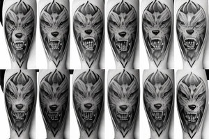 werewolf fullscreen tattoo idea