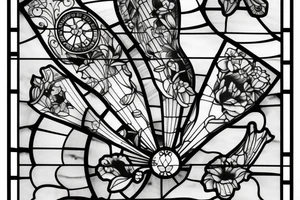 Stained glass window tattoo idea