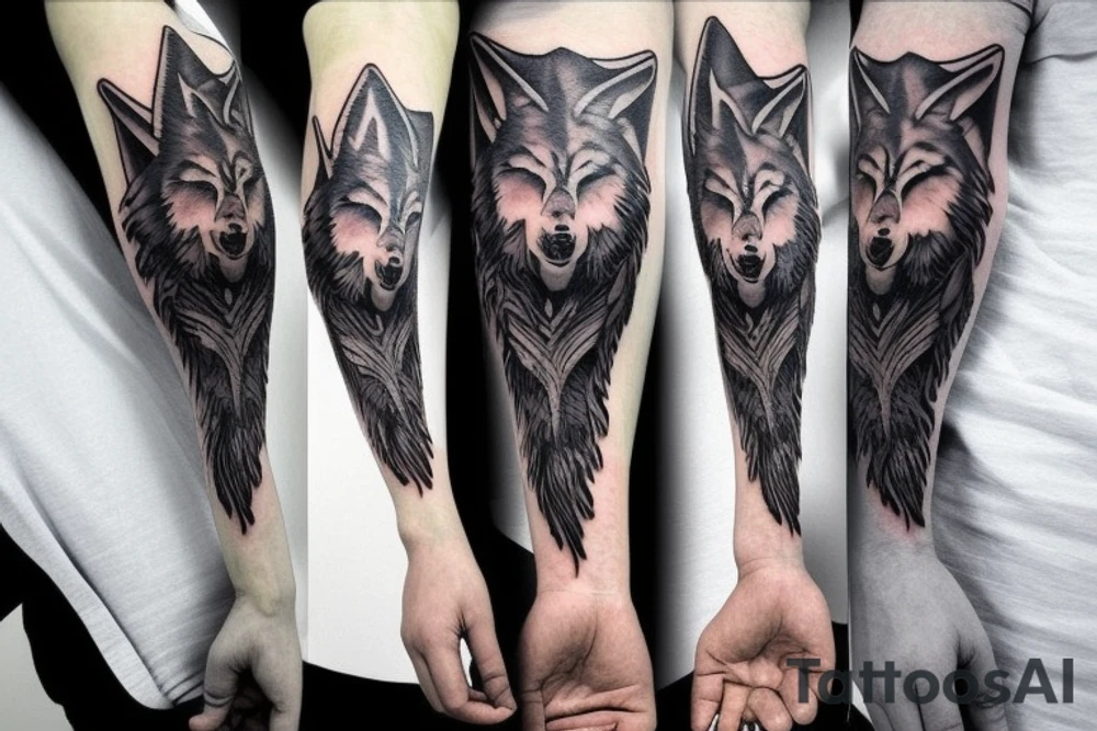werewolf only one full-size tattoo idea