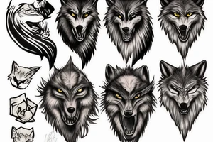werewolf only one full-size tattoo idea