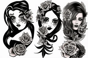 girl only one full-size tattoo idea