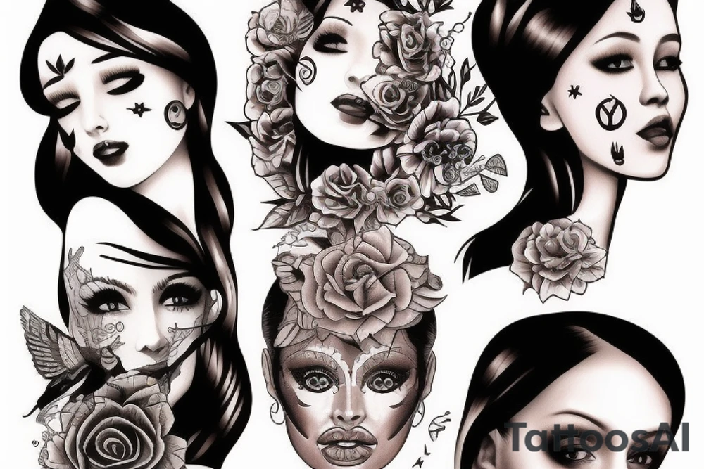 girl only one full-size tattoo idea