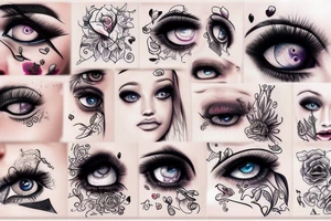 girl who looks at you with loving eyes tattoo idea