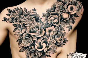 person walking towards another person full-size tattoo idea