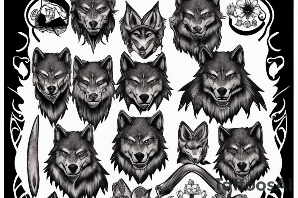werewolf, super model-s 10000 tattoo idea