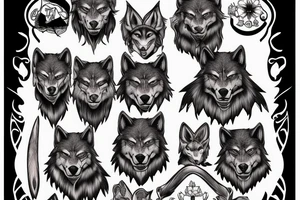 werewolf, super model-s 10000 tattoo idea