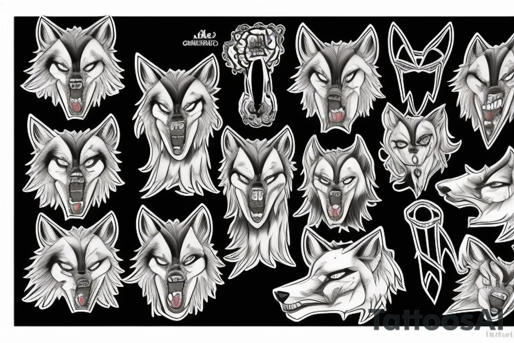werewolf, super model-s 10000 tattoo idea