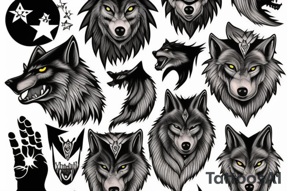 werewolf, 8k tattoo idea