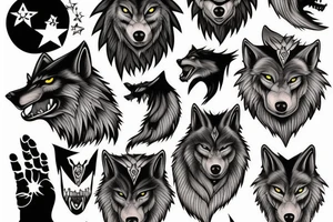 werewolf, 8k tattoo idea