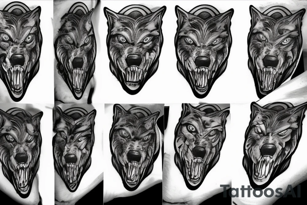 werewolf, 8k tattoo idea
