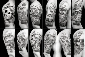 Pirate with treasure tattoo idea