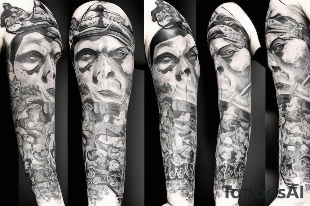 Pirate with treasure tattoo idea