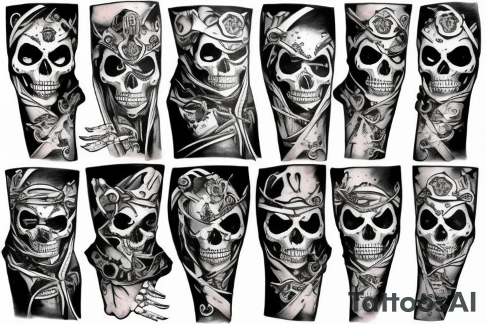 Pirate skeleton tattoo idea
