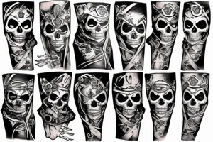 Pirate skeleton tattoo idea