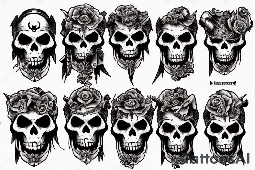 Pirate skeleton tattoo idea
