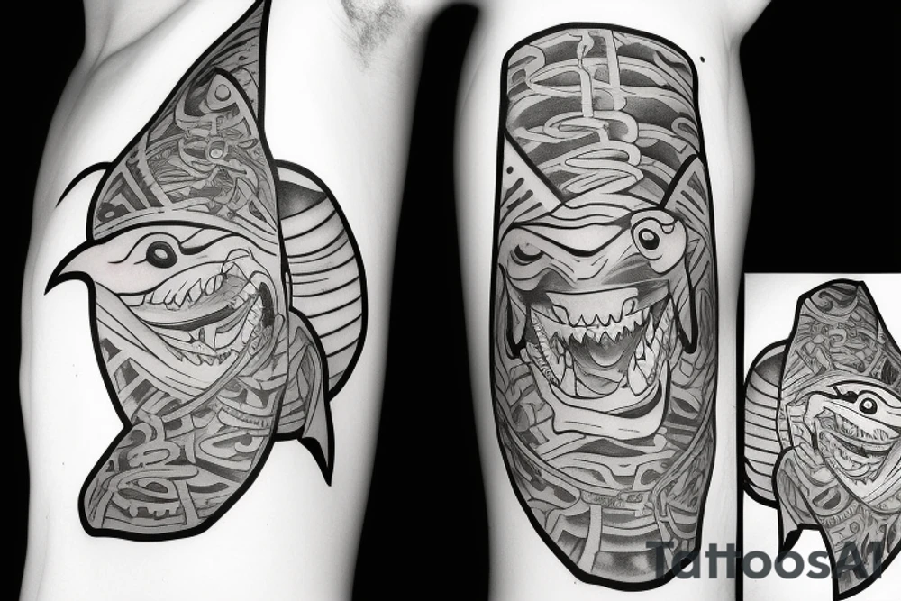 Sharkman tattoo idea
