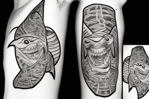 Sharkman tattoo idea
