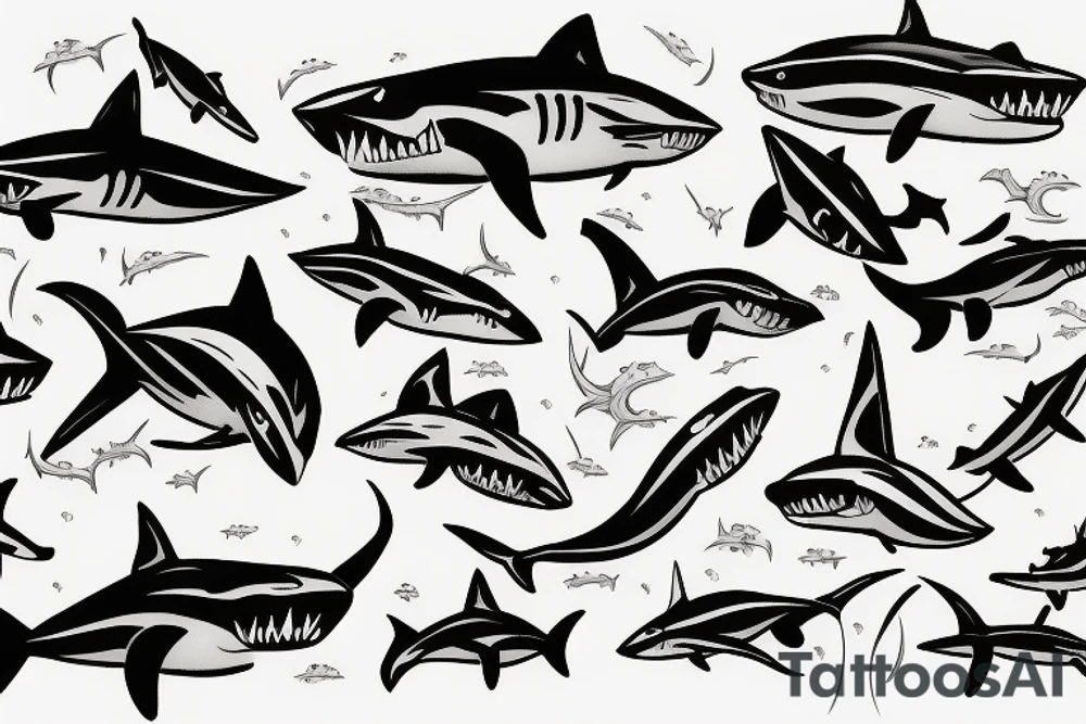 Sharkman tattoo idea