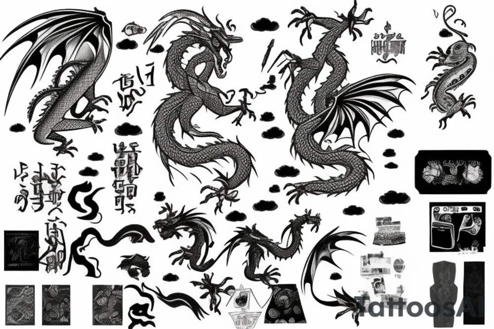 willow tree with dragon tattoo idea