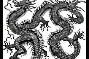 willow tree with western dragon tattoo idea