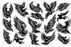 angel falling through sky tattoo idea