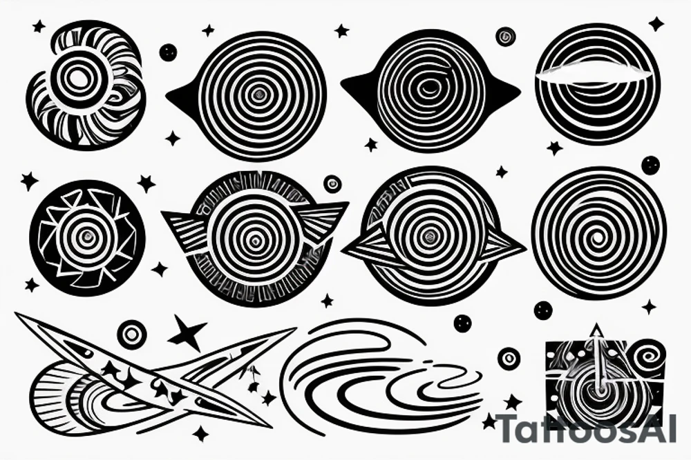 Solar system tattoo idea