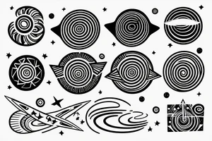 Solar system tattoo idea