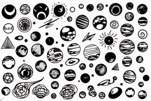 Solar system tattoo idea