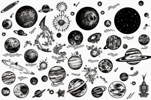 Solar system tattoo idea