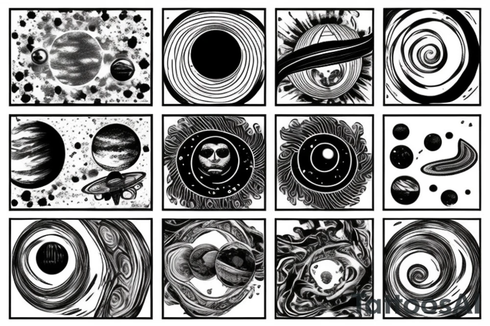 Solar system tattoo idea