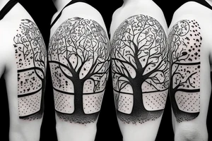 Universe containing data science and a tree of life tattoo idea