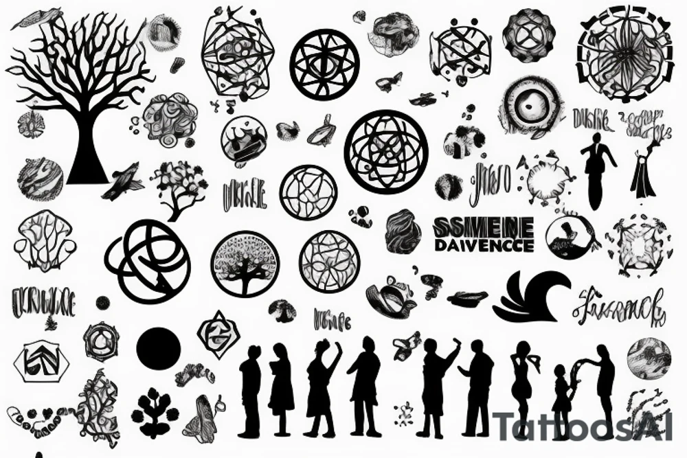 Universe containing data science and a tree of life tattoo idea Universe containing data science and a tree of life tattoo idea