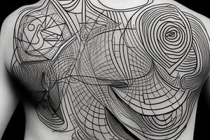 Kite formed Crack in time and space. In the crack there is a brain tattoo idea