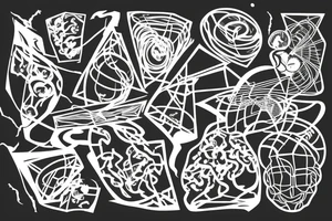 Kite formed Crack in time and space. In the crack there is a brain tattoo idea