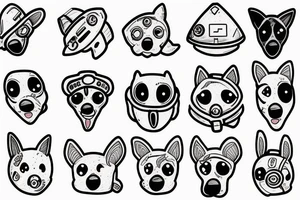 astronaut dog tattoo idea