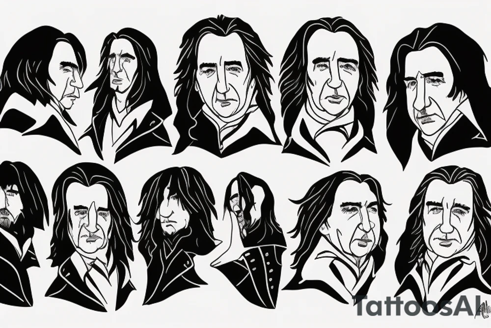 alan rickman as snape tattoo idea