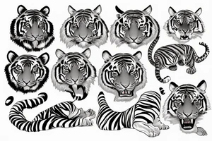 Tigers and orchids tattoo idea