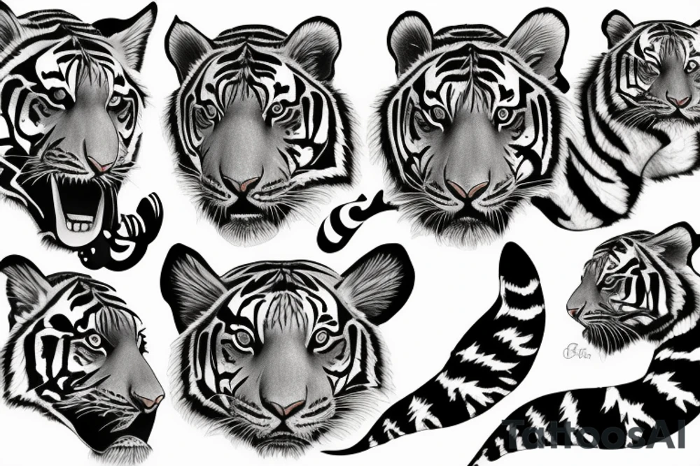 Tigers and orchids tattoo idea