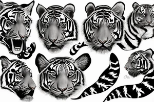 Tigers and orchids tattoo idea