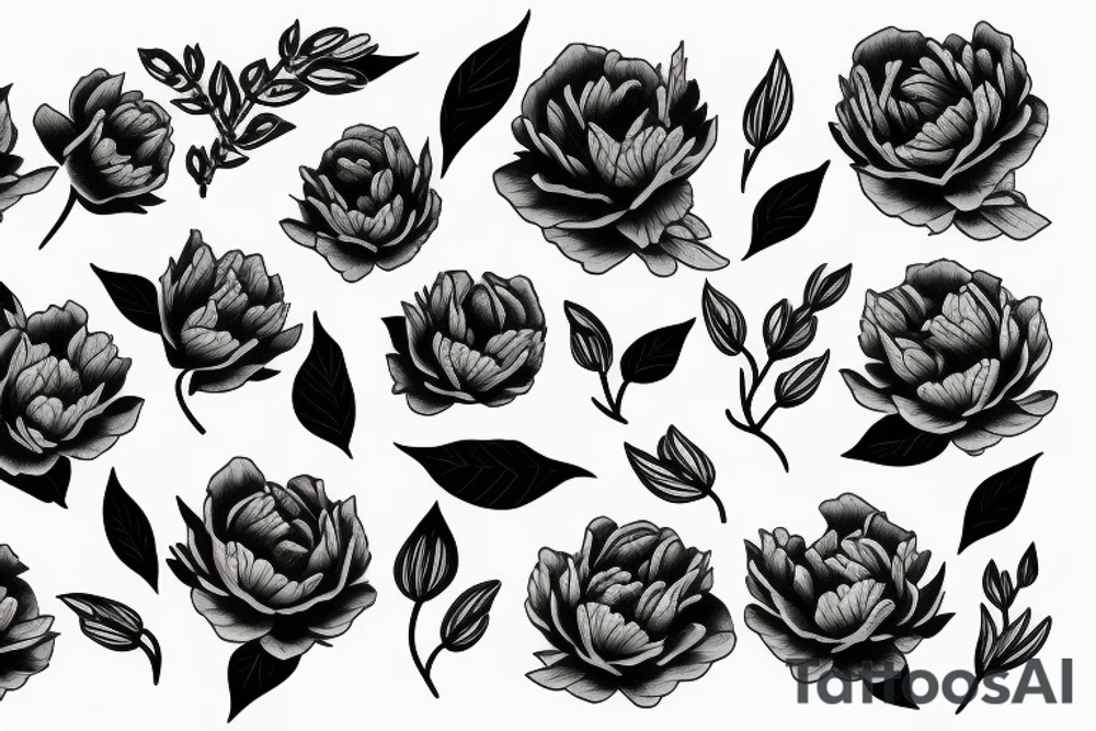 Peonies tattoo idea